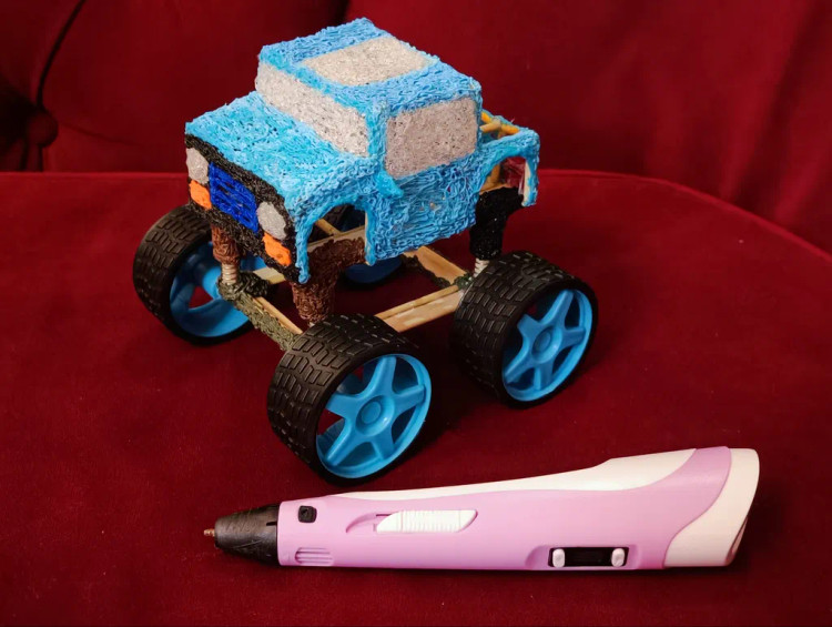 قلم طراحی سه بعدی 3D PEN-2 اورجینال | نمایشگر دار با تنظیم سرعت و فیلامنت PLA و