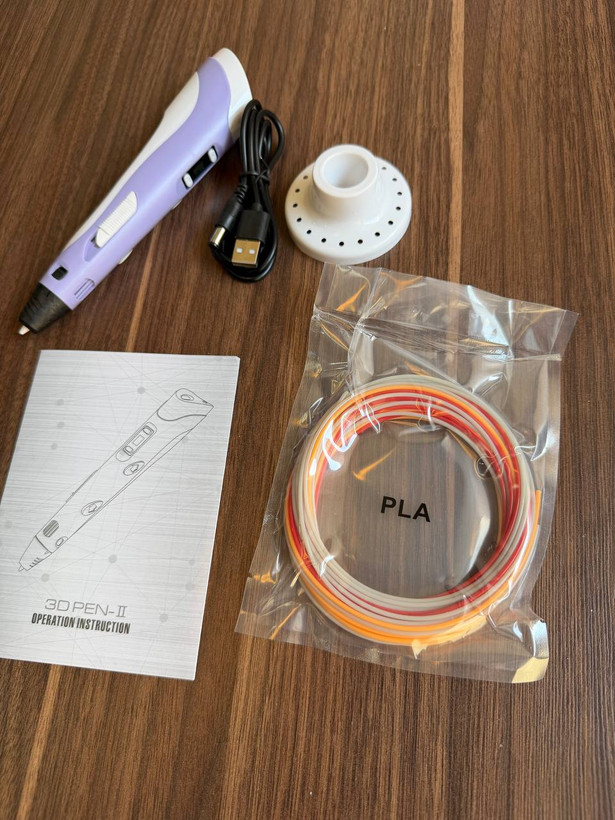 قلم طراحی سه بعدی 3D PEN-2 اورجینال | نمایشگر دار با تنظیم سرعت و فیلامنت PLA و