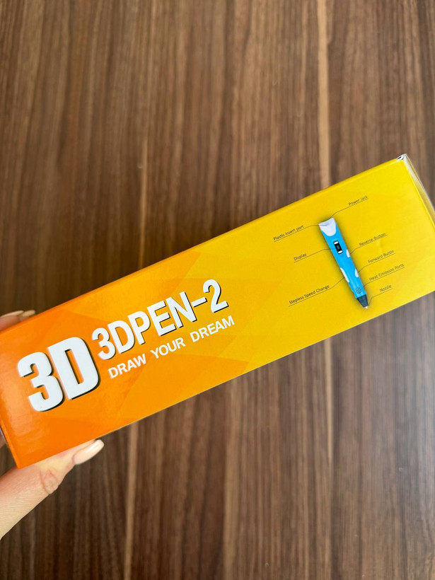 قلم طراحی سه بعدی 3D PEN-2 اورجینال | نمایشگر دار با تنظیم سرعت و فیلامنت PLA و
