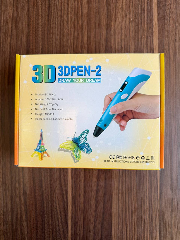 قلم طراحی سه بعدی 3D PEN-2 اورجینال | نمایشگر دار با تنظیم سرعت و فیلامنت PLA و